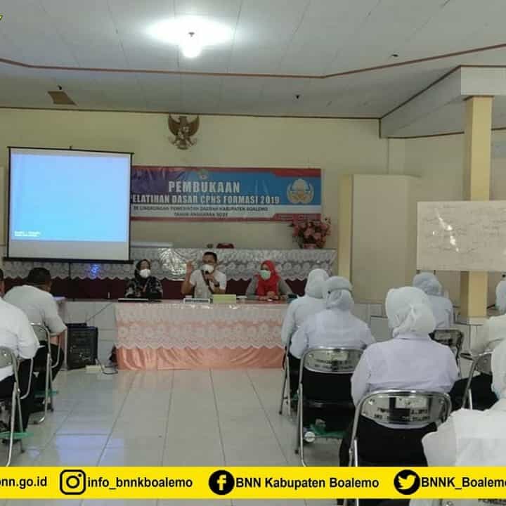 Sosialisasi Dan Tes Urin Pada Pembukaan Latsar CPNS Pemda Boalemo TA 2021 Sosialisasi Dan Tes Urin Pada Pembukaan Latsar CPNS Pemda Boalemo TA 2021