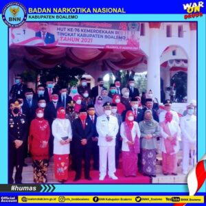 Kepala BNNK Boalemo Hadiri Upacara Peringatan Kemerdekaan Republik Indonesia Ke-76th