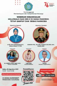Penyelenggaraan Webinar Kebangsaan Millenials dan Gen Z Di Masa Pandemi “TETAP SANTUY DAN BEBAS NARKOBA”