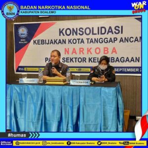 PERKUAT KERJASAMA ANTAR LEMBAGA, BNNK BOALEMO GELAR KEGIATAN KONSOLIDAS