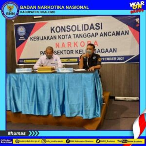 PERKUAT KERJASAMA ANTAR LEMBAGA, BNNK BOALEMO GELAR KEGIATAN KONSOLIDAS