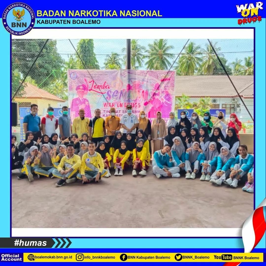 PERANG MELAWAN NARKOBA, BNNK BOALEMO GELAR LOMBA SENAM “WAR ON DRUGS” PERANG MELAWAN NARKOBA, BNNK BOALEMO GELAR LOMBA SENAM “WAR ON DRUGS”