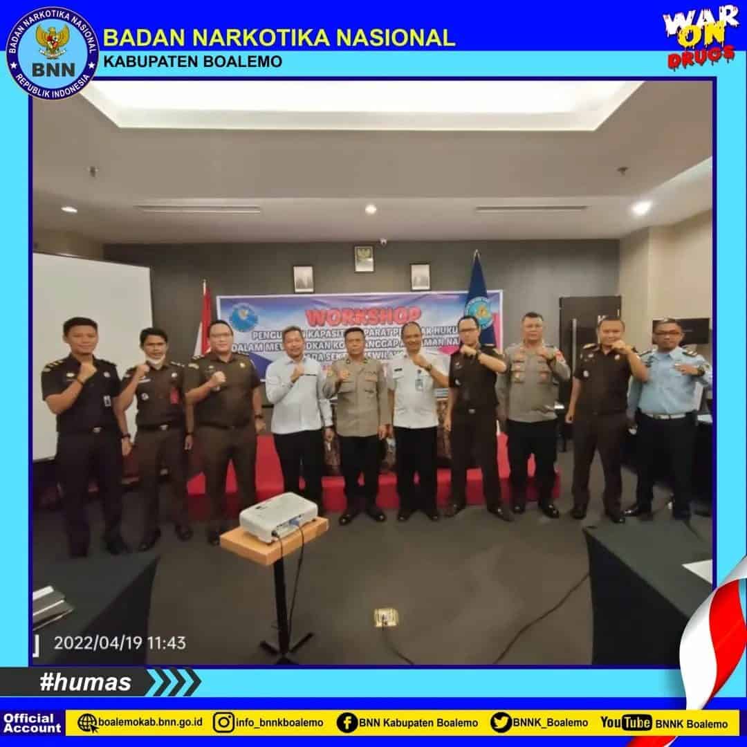WUJUDKAN DAERAH TANGGAP BAHAYA NARKOBA, BNNK BOALEMO BERIKAN PENGUATAN KAPASITAS APARAT PENEGAK HUKUM WUJUDKAN DAERAH TANGGAP BAHAYA NARKOBA, BNNK BOALEMO BERIKAN PENGUATAN KAPASITAS APARAT PENEGAK HUKUM