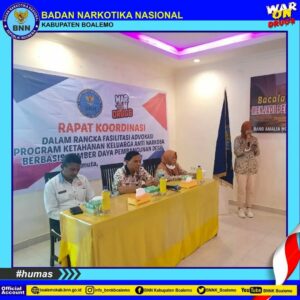 Plh. Kepala BNNK Boalemo Bersinergi Untuk Program P4GN Berbasis Sumber dan Pembangunan Desa