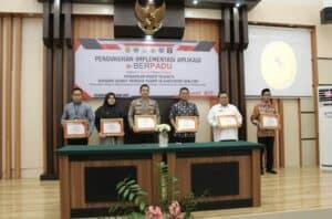 APARAT PENEGAK HUKUM SE-KABUPATEN BOALEMO MENGHADIRI PENGUKUHAN IMPLEMENTASI APLIKASI E-BERPADU
