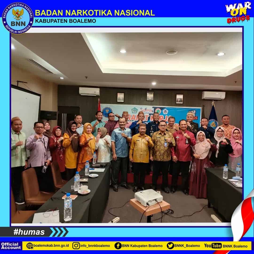 Gelar Raker, BNN Kabupaten Boalemo Libatkan OPD BNNK Boalemo Gelar Raker Program Pemberdayaan Anti Narkoba di Instansi Pemerintah