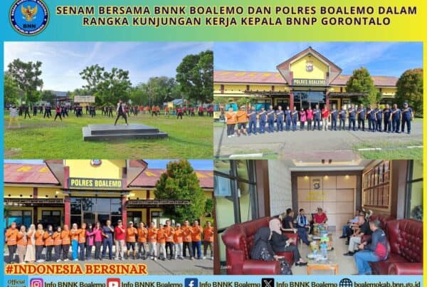 Semangat Bersama di Polres Boalemo: Kepala BNNP Gorontalo Ajak Anggota Senam Zumba Bersinar