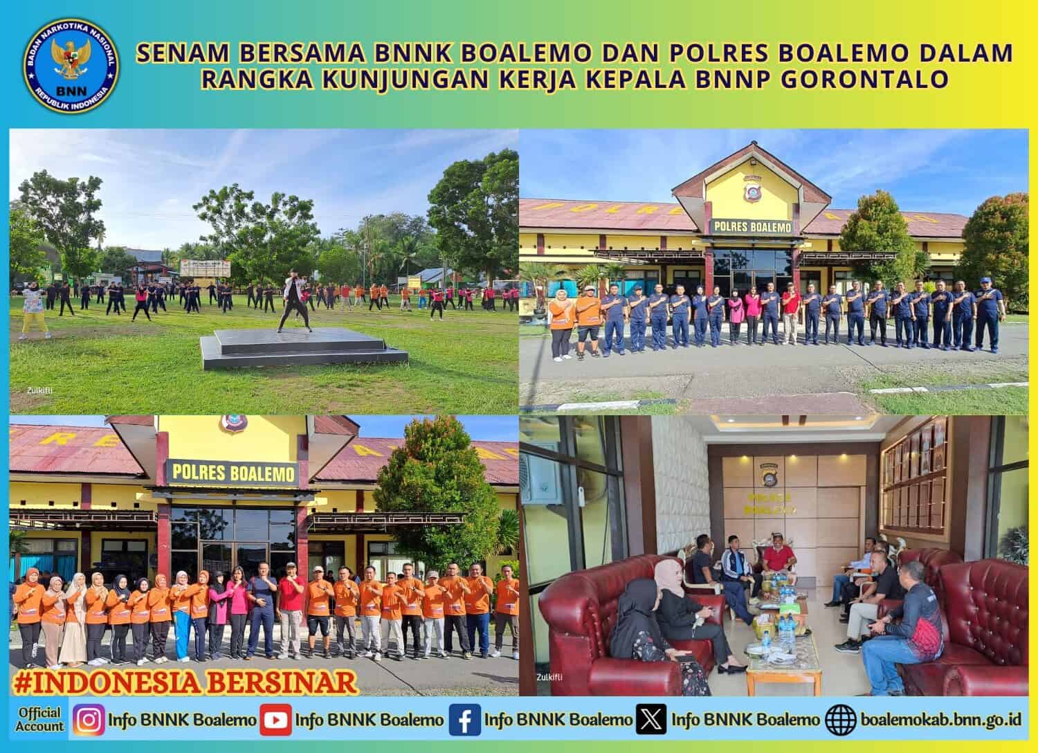 Sambut Kepala BNNP Gorontalo dengan Energi Positif: Senam Zumba Bersama Anggota Polres Boalemo Semangat Bersama di Polres Boalemo: Kepala BNNP Gorontalo Ajak Anggota Senam Zumba Bersinar