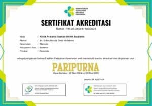 Klinik Pratama Idaman BNNK Boalemo Raih Sertifikasi Akreditasi Paripurna