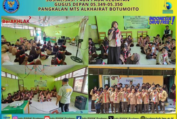 Sosialisasi P4GN: Kepala BNNK Boalemo Ajak Siswa MTS Alkhairat Lawan Narkoba Sosialisasi P4GN: Kepala BNNK Boalemo Ajak Siswa MTS Alkhairat Lawan Narkoba